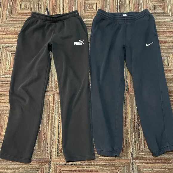 Set Of 2 women’s Warm Sweatpants/ Pants  Nike And Puma￼ Blue/ Black Size S P - Picture 7 of 7